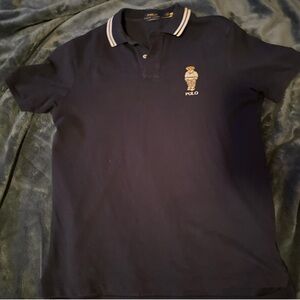 Ralph Lauren Dark Blue Polo Shirt with Bear Logo